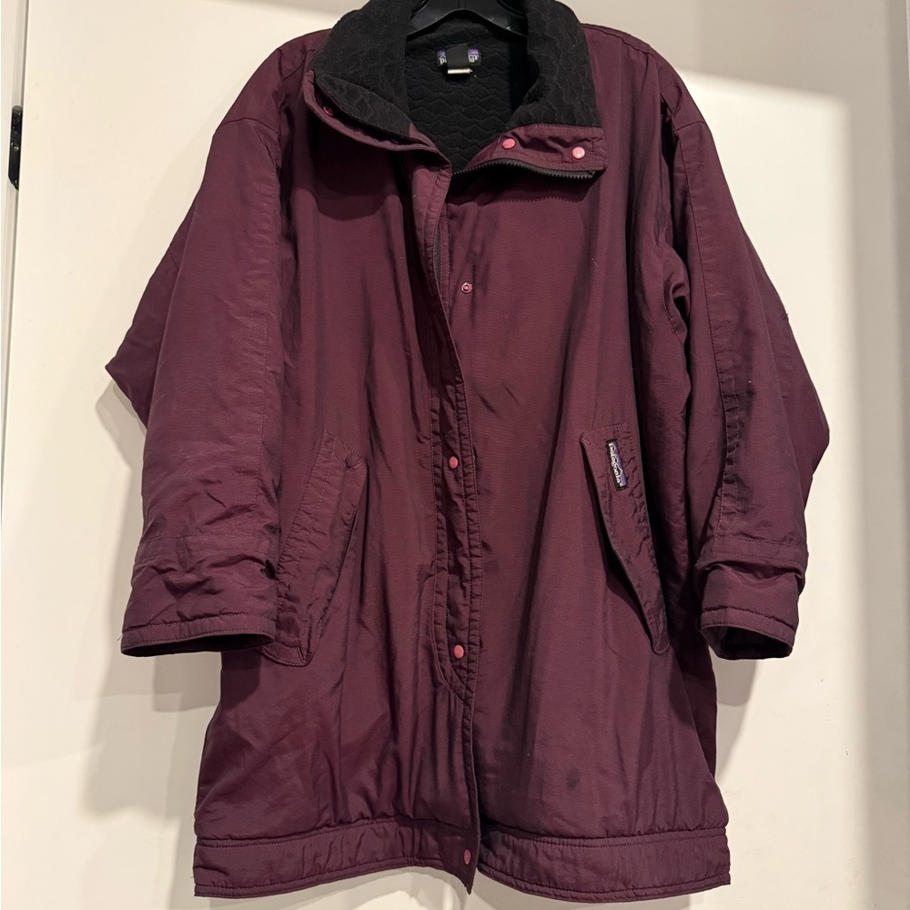Patagonia Oversized Coat Womens Long Parka Jacket Fleece Ski Vintage XS